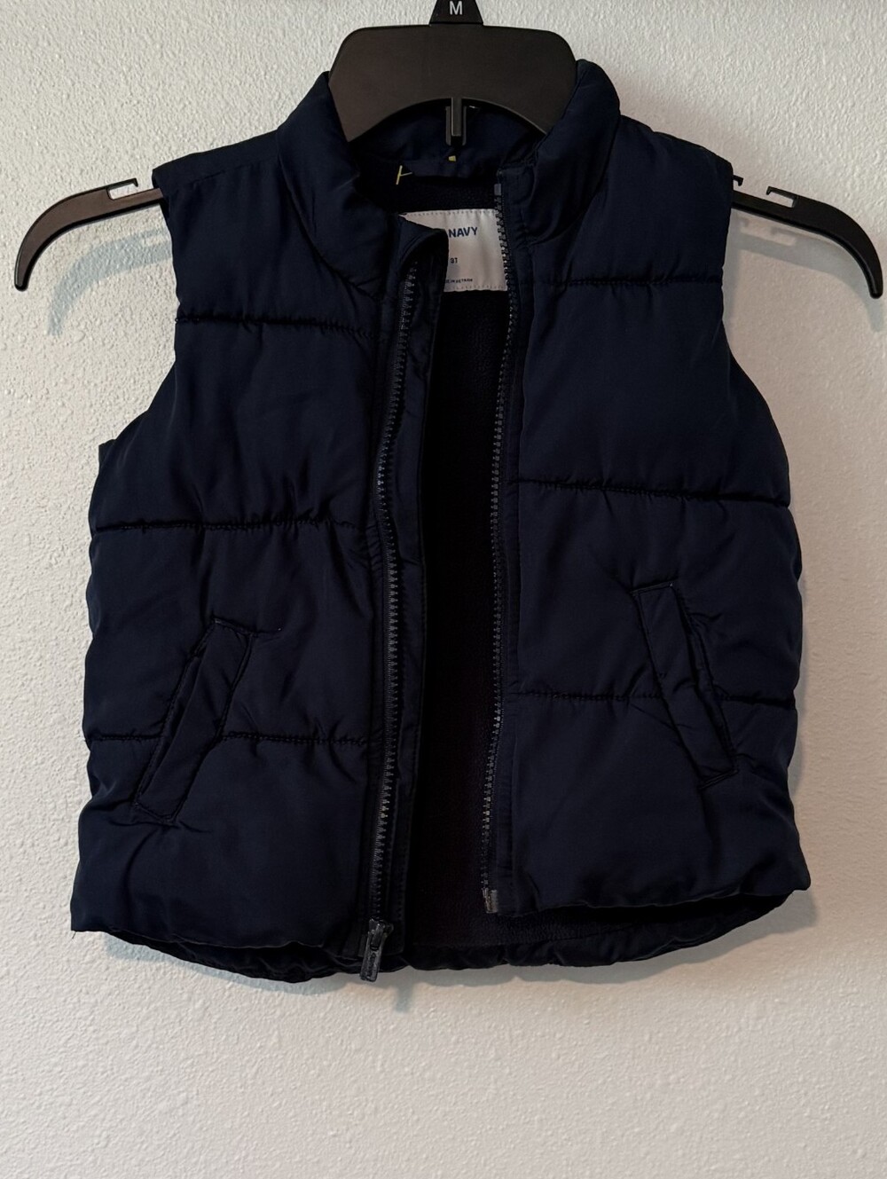 Old Navy Navy Quilted Zip-Front Vest Size 3T
